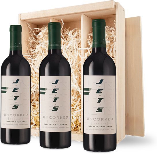 Jets Uncorked Trio in Wooden Box